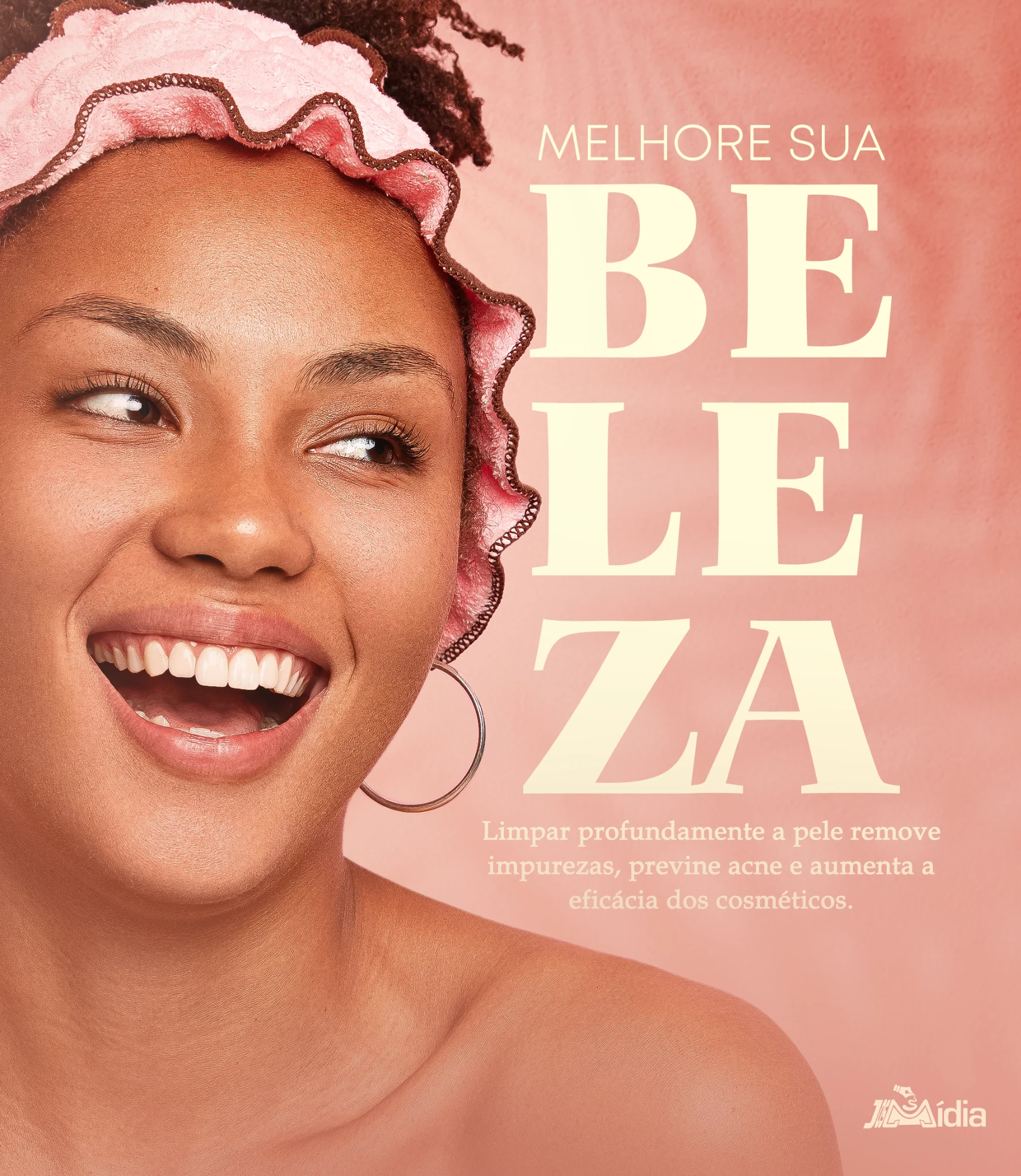 Peça de social media para comunicação de beleza e estética