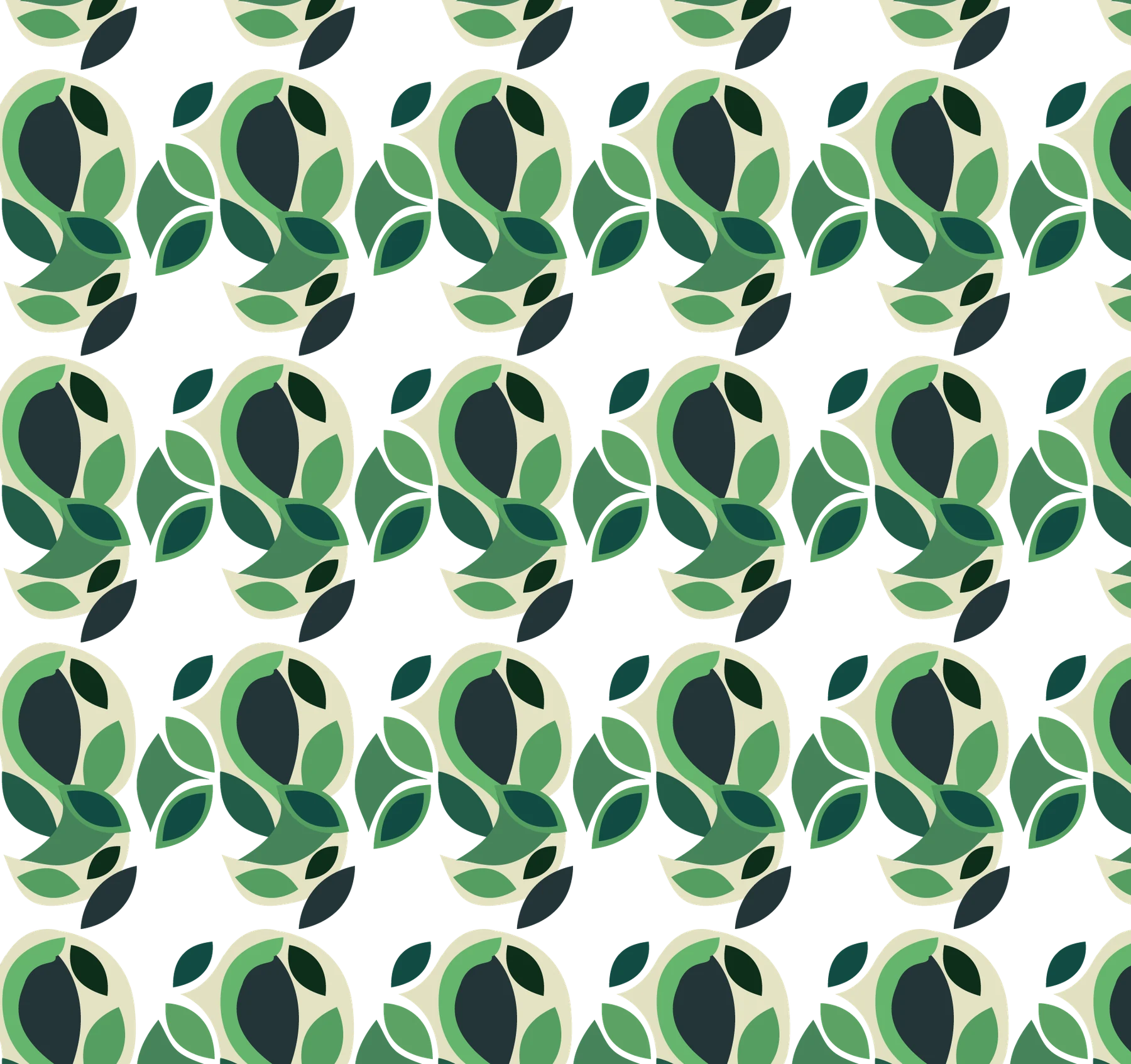 Padrão botânico da identidade Natural Cosméticos